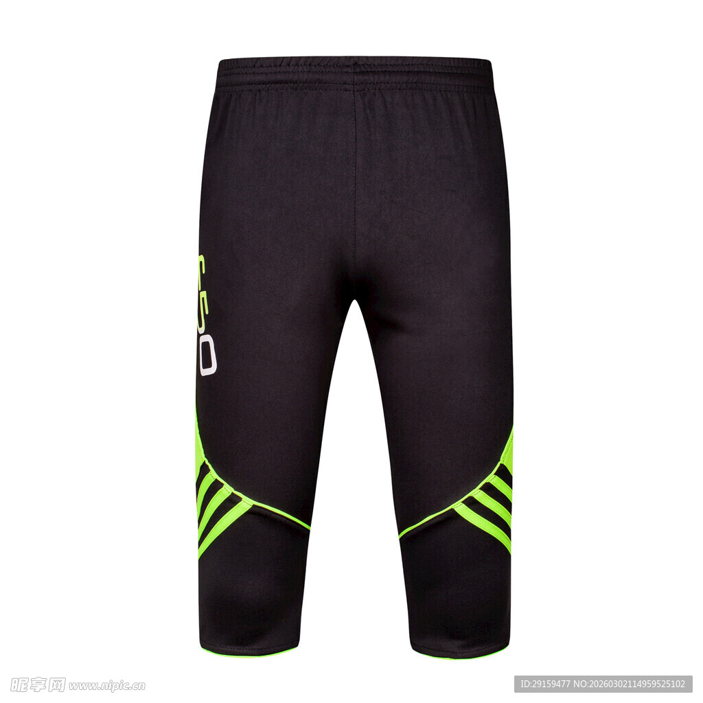 黑色运动七分裤