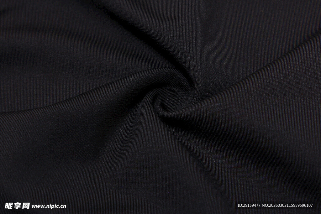 黑色褶皱布料纹理展示