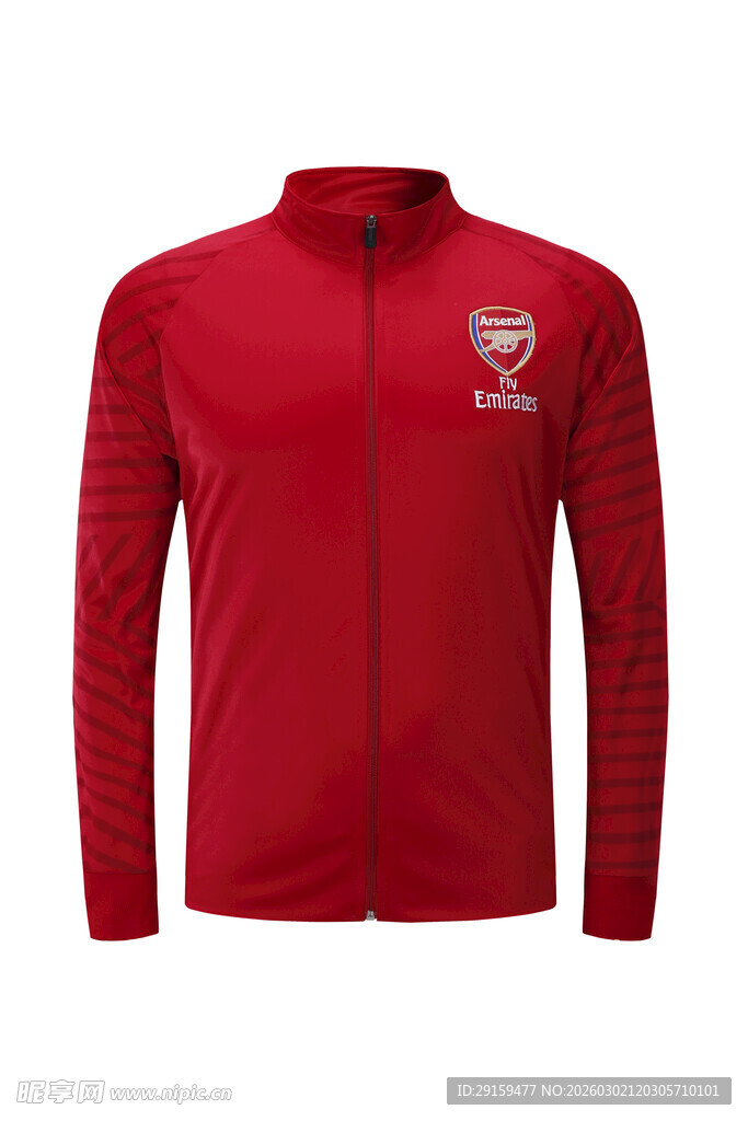 红色拉链运动夹克