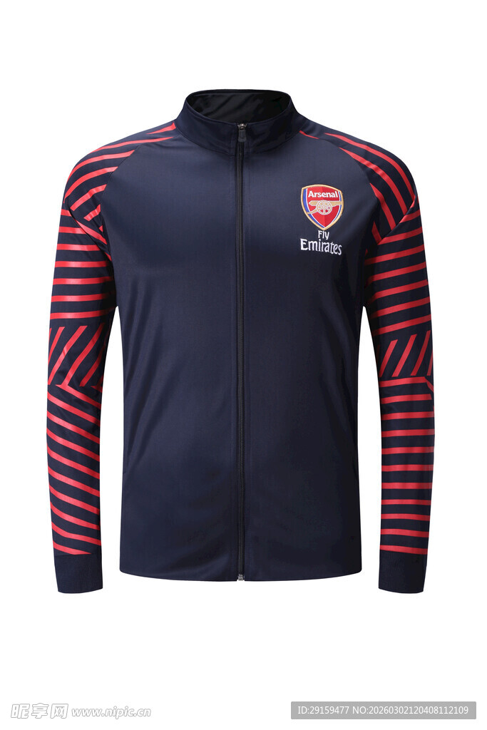 条纹拼接运动训练长袖上衣