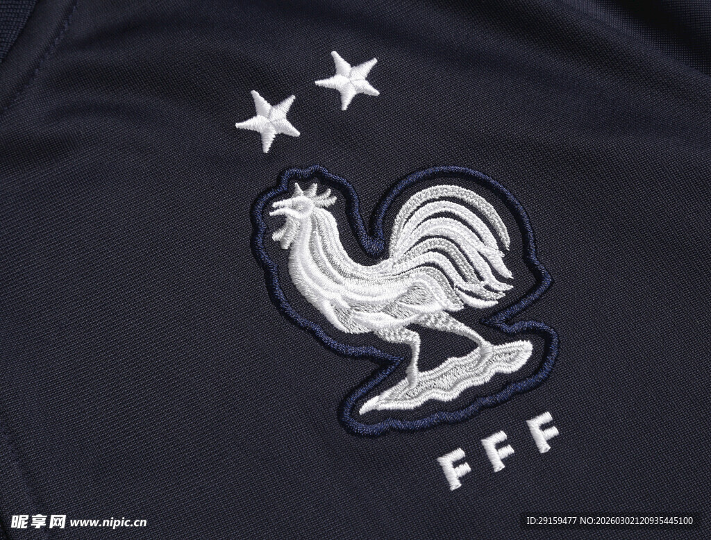 公鸡星星刺绣黑色服饰