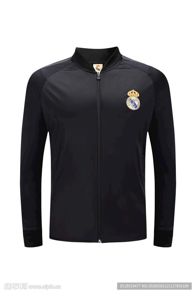 黑色长袖运动上衣