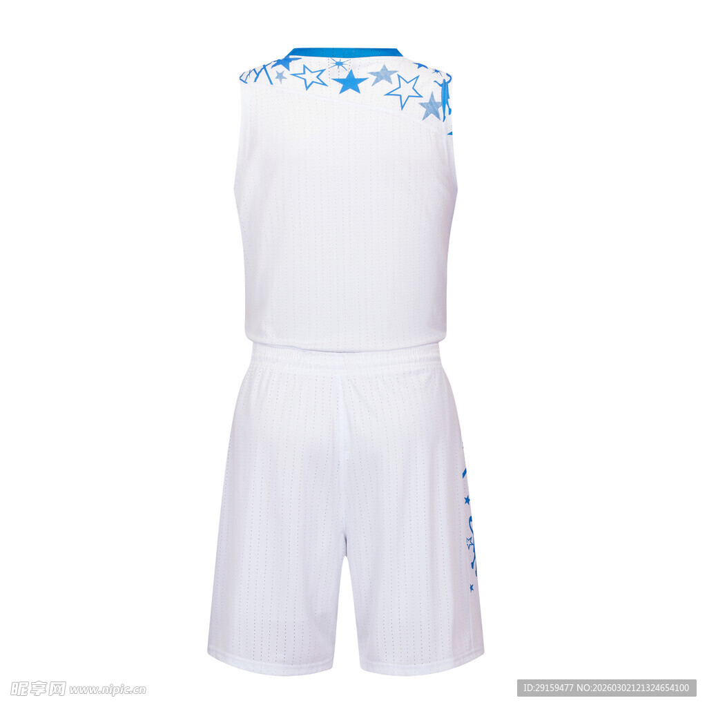 白色运动背心短裤套装