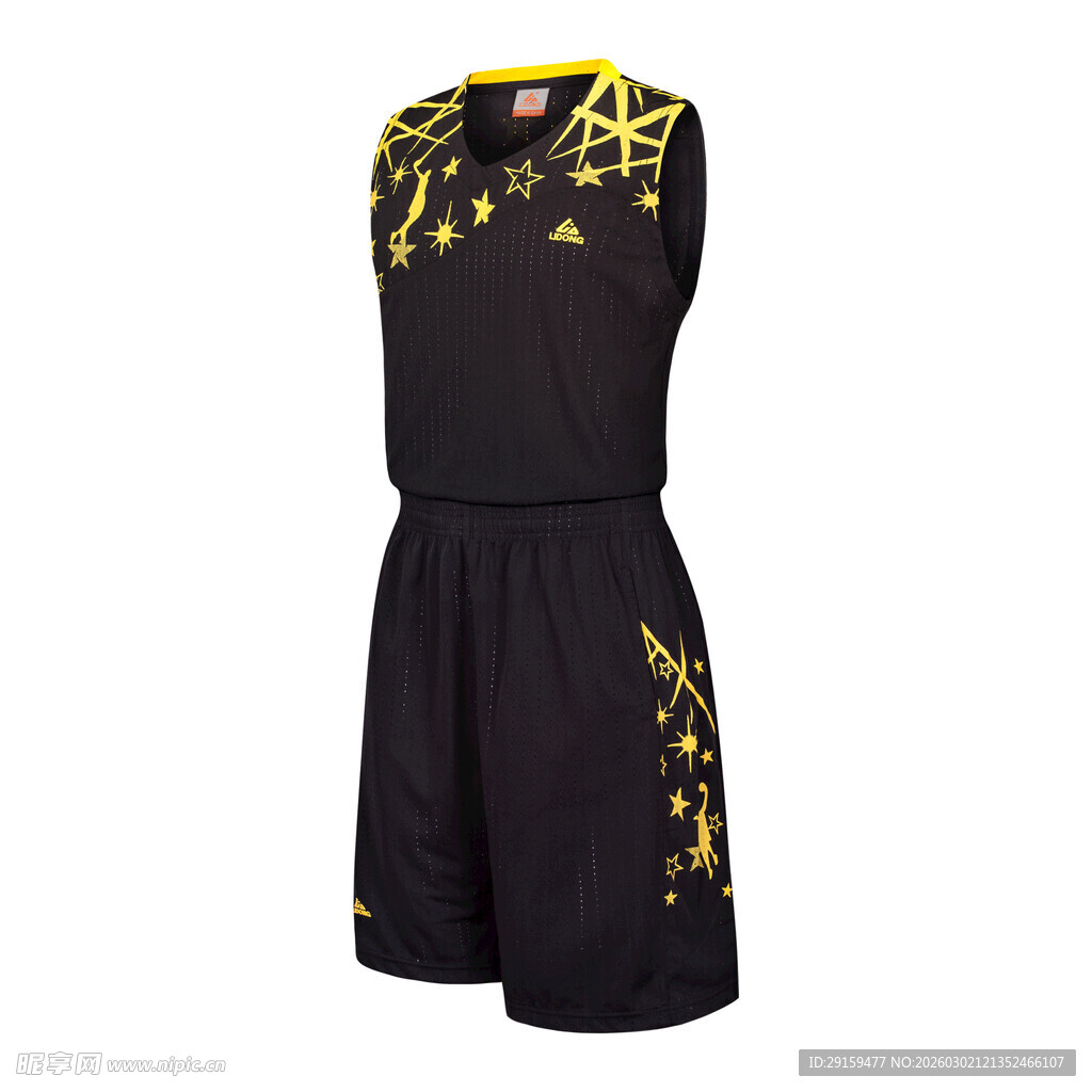 黑色刺绣无袖运动套装