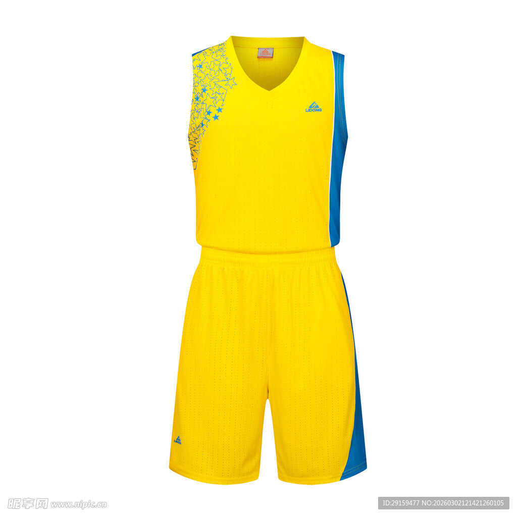 黄色篮球运动套装