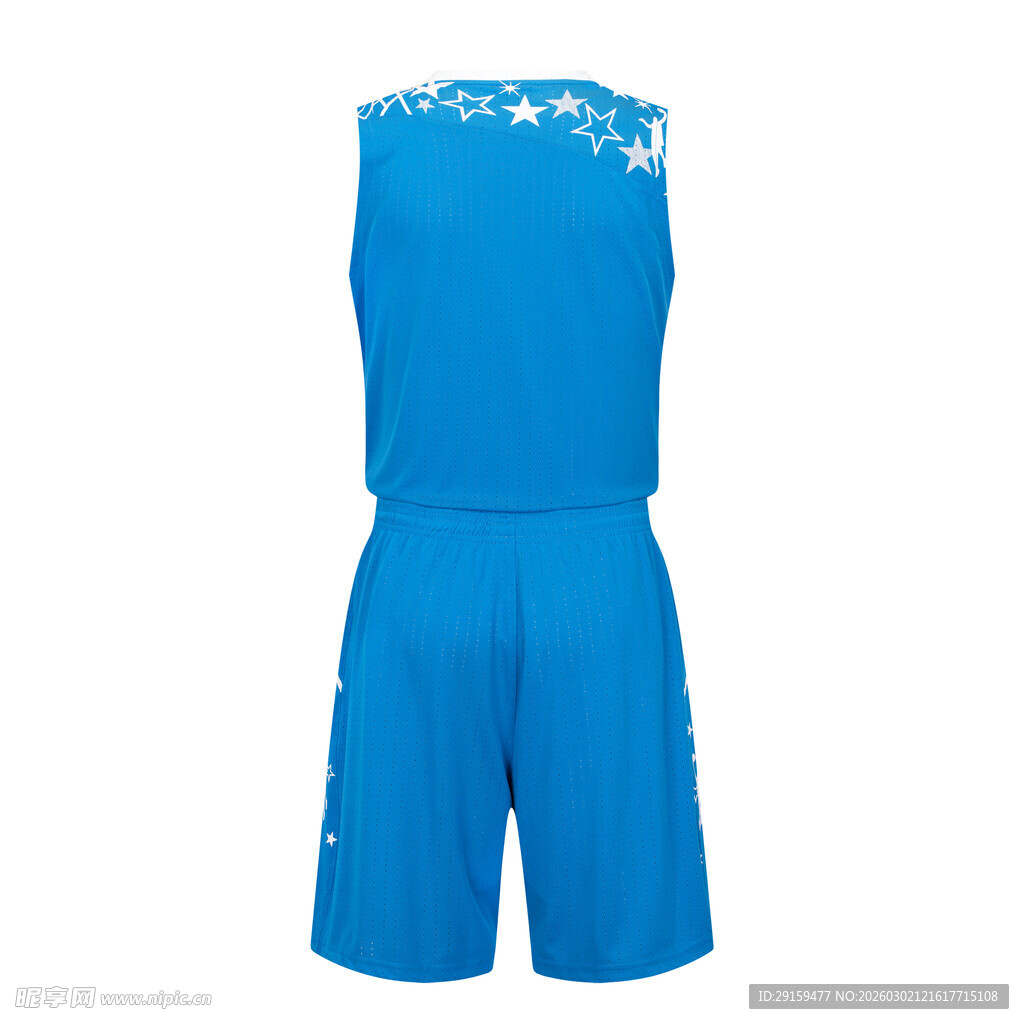 蓝色无袖运动套装