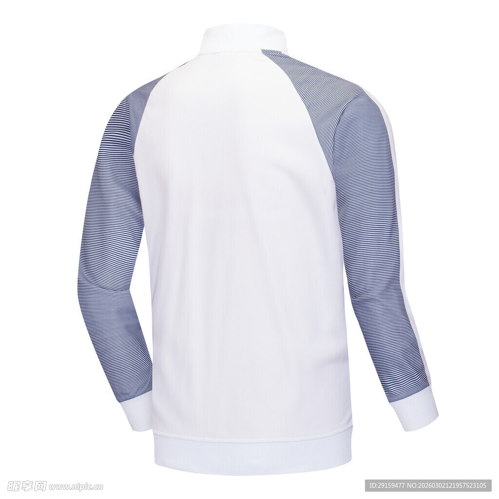 长袖拼接款上衣背面展示