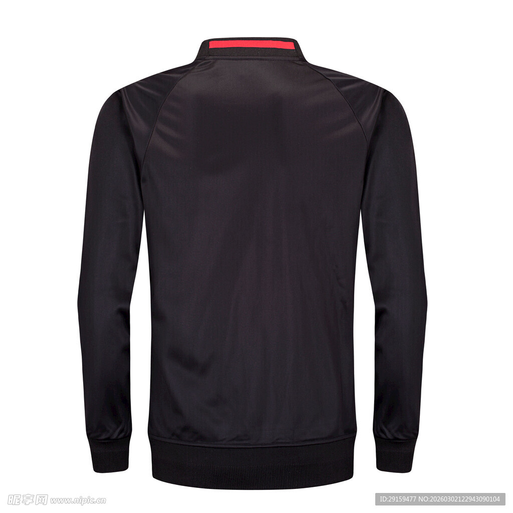 男士黑色长袖夹克背影