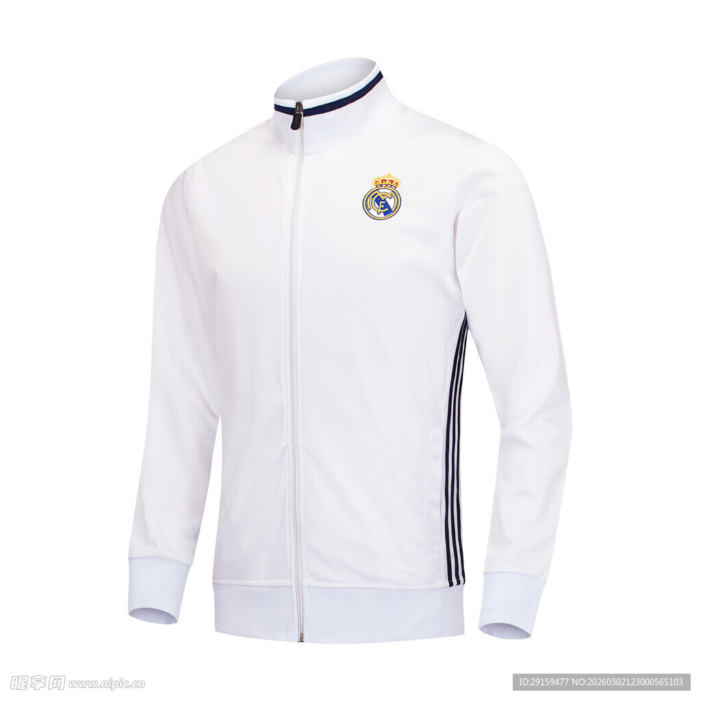 皇家马德里白色运动外套