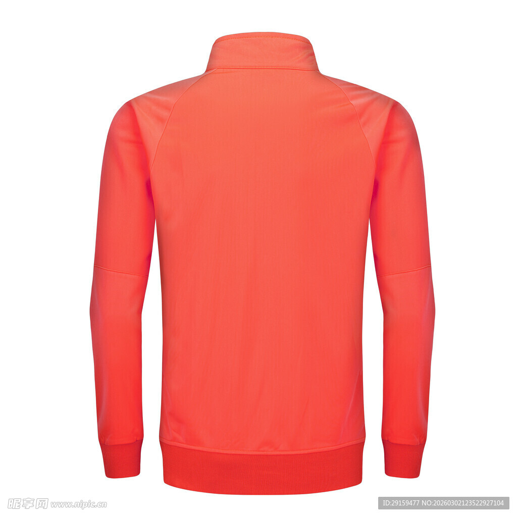 红色长袖立领运动外套