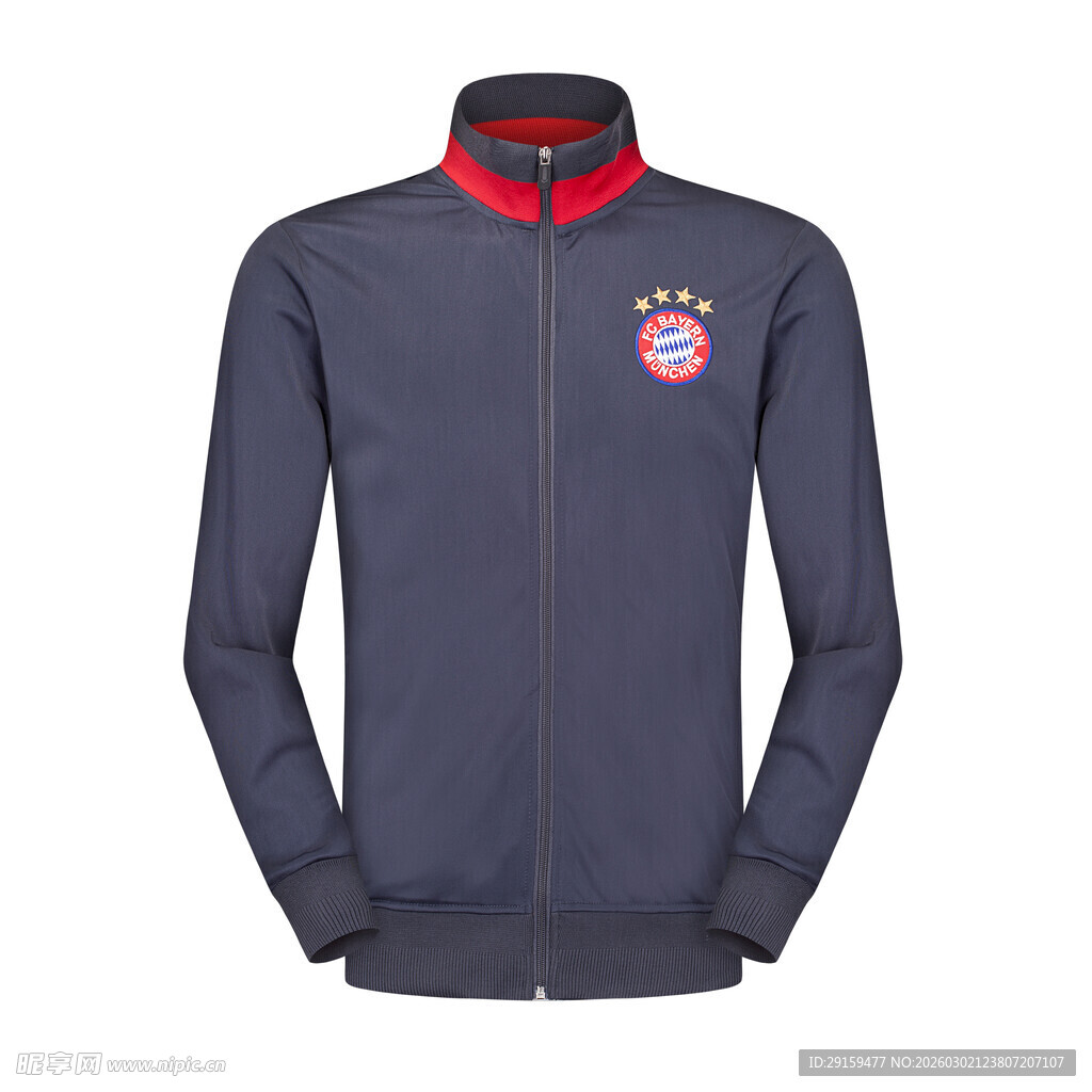 拜仁慕尼黑深蓝色运动夹克