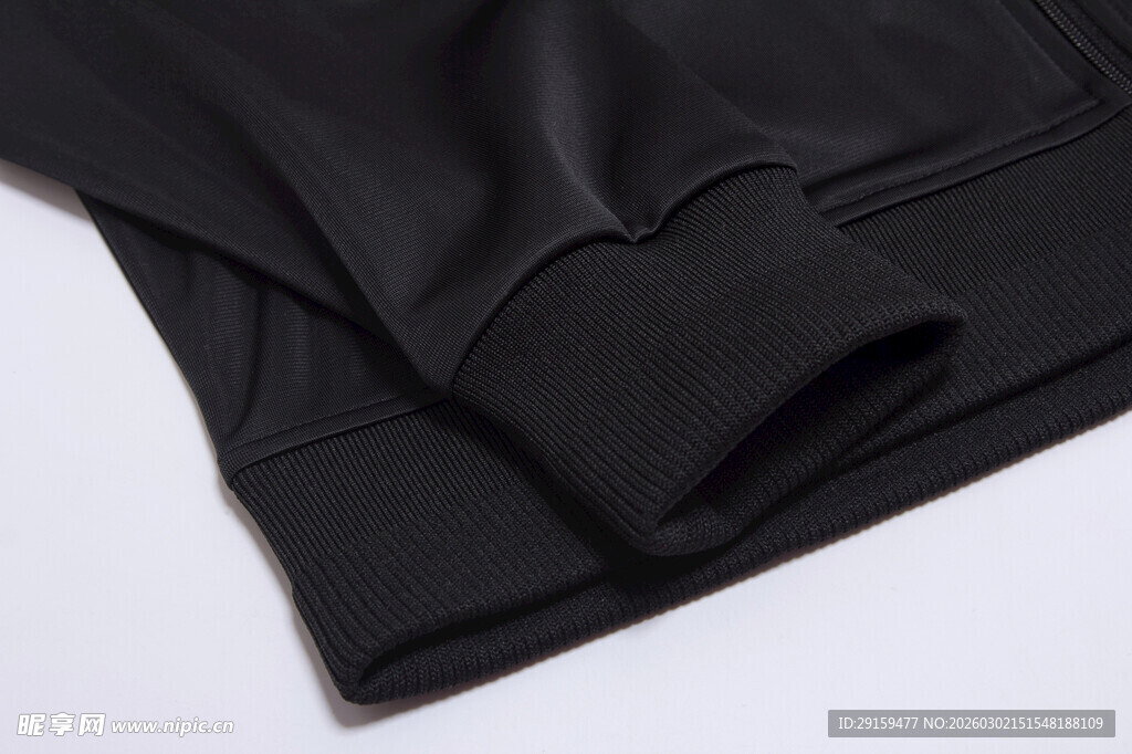 黑色柔软布料细节展示