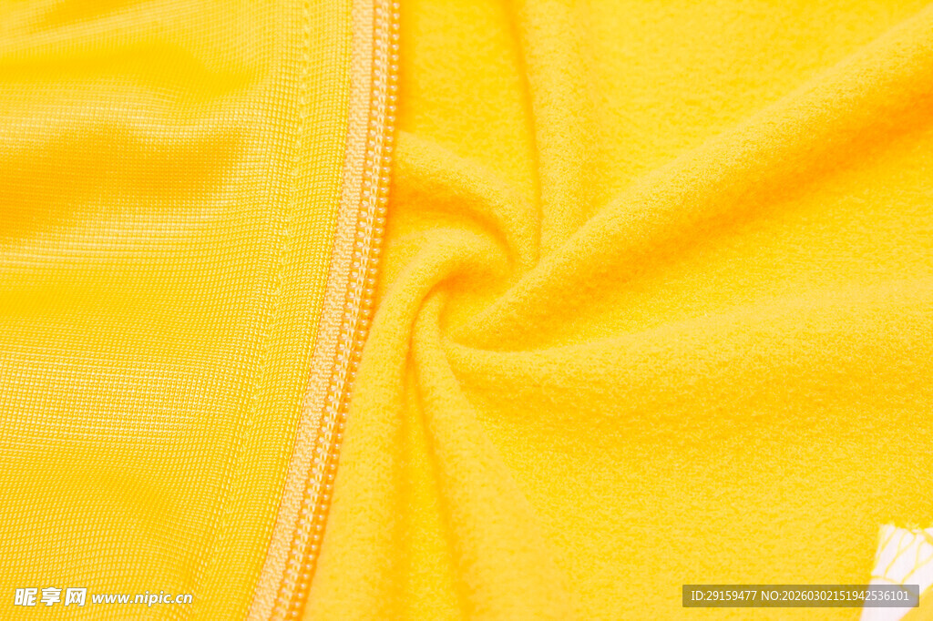 黄色织物纹理特写