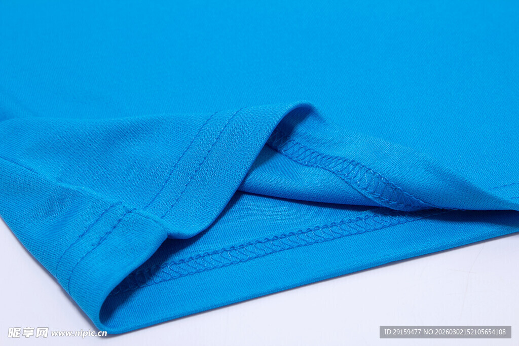 蓝色折叠布料