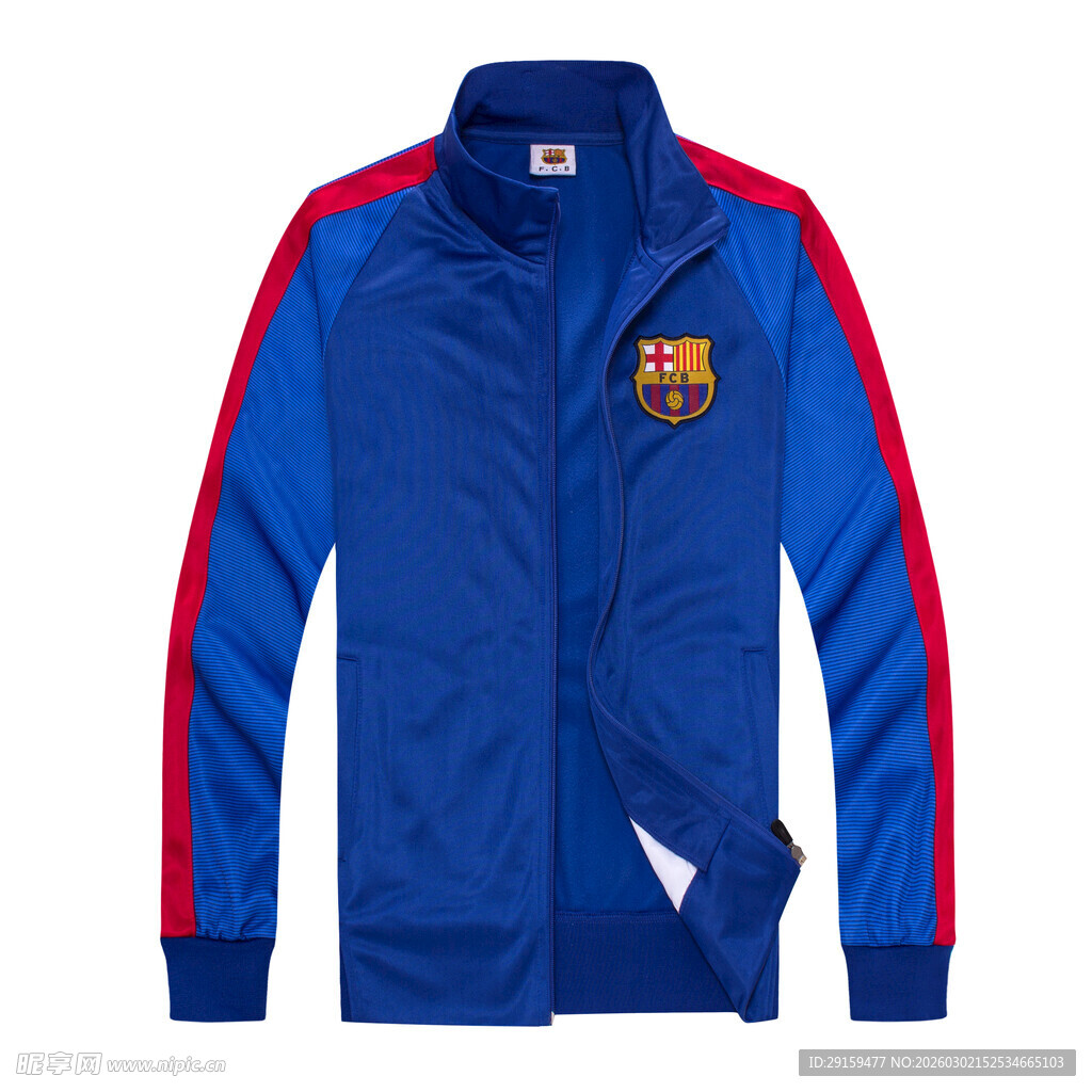 蓝色巴萨运动夹克外套