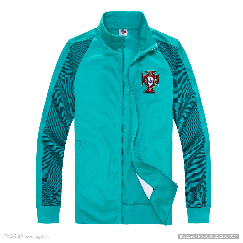 青色运动夹克展示图