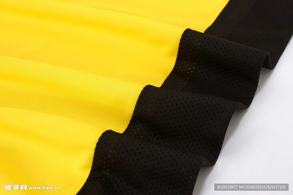 黄黑褶皱布料特写