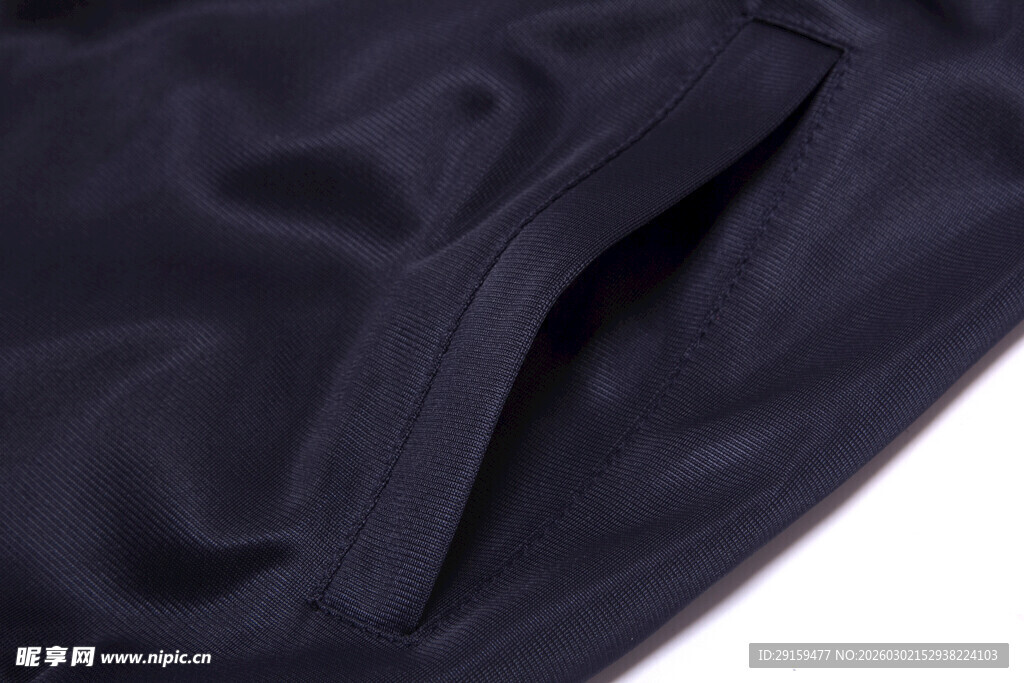 深蓝色褶皱布料