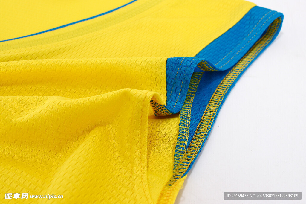 黄色布料细节特写
