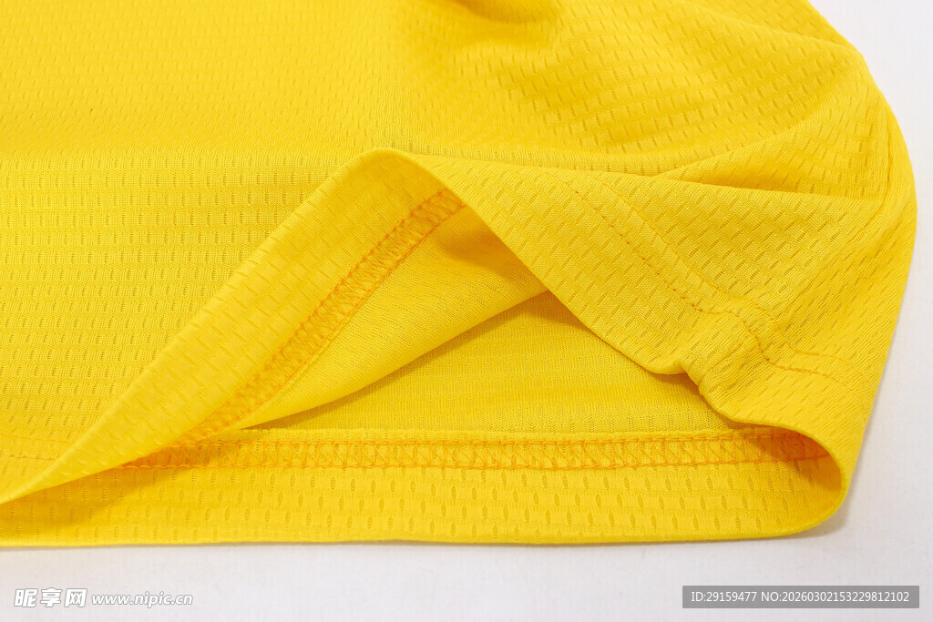 黄色布料细节特写