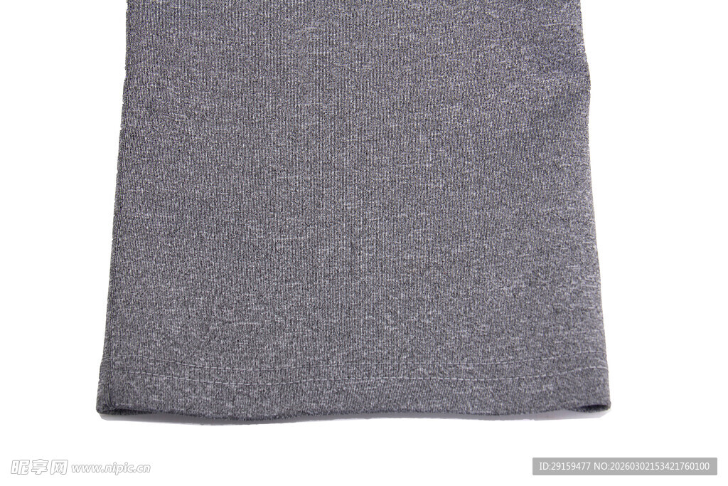 灰色纯棉T恤布料展示