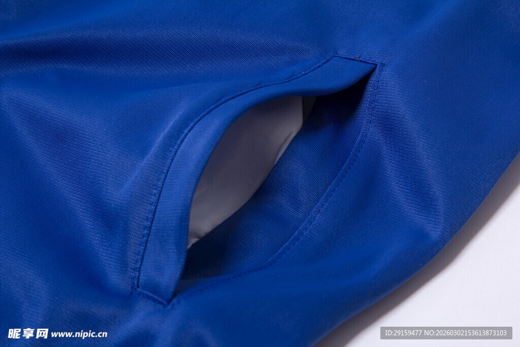 蓝色布料局部特写