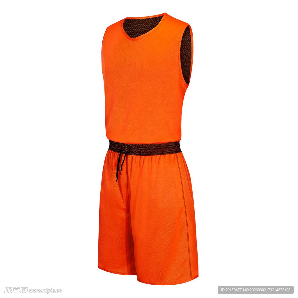 橙色无袖运动套装