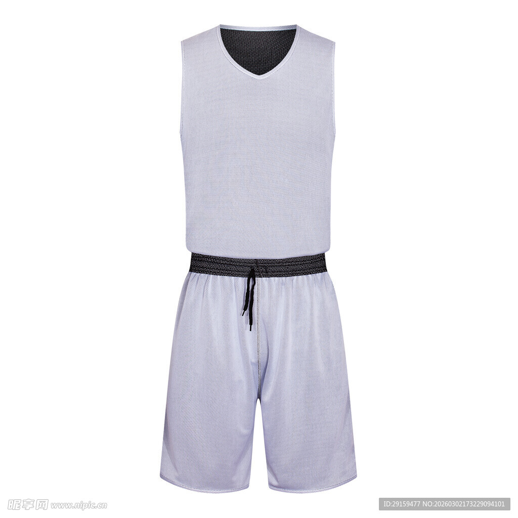 浅灰色无袖运动套装