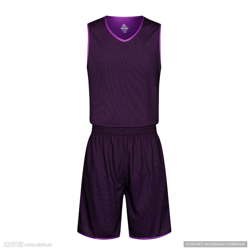 紫色篮球运动套装
