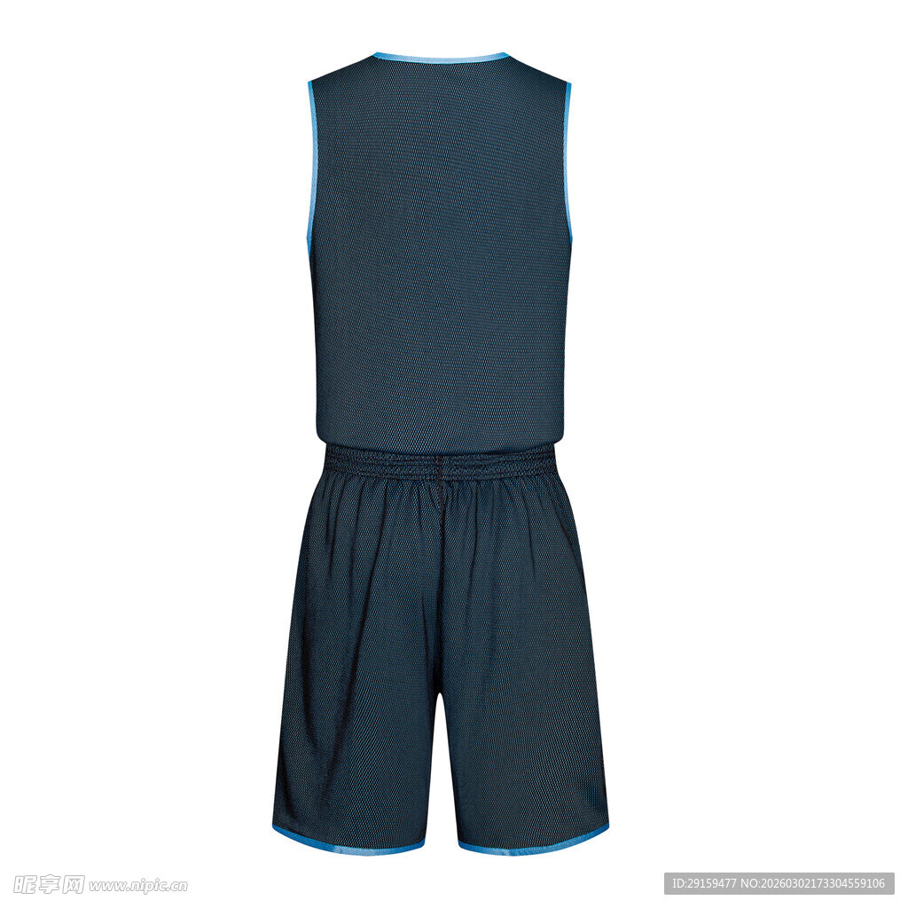 深蓝色无袖运动套装