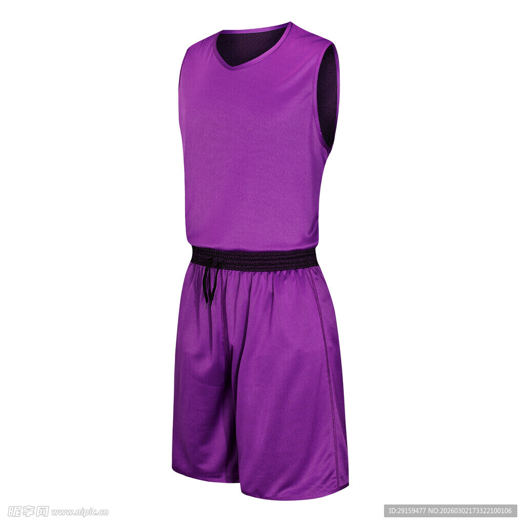 紫色无袖运动套装