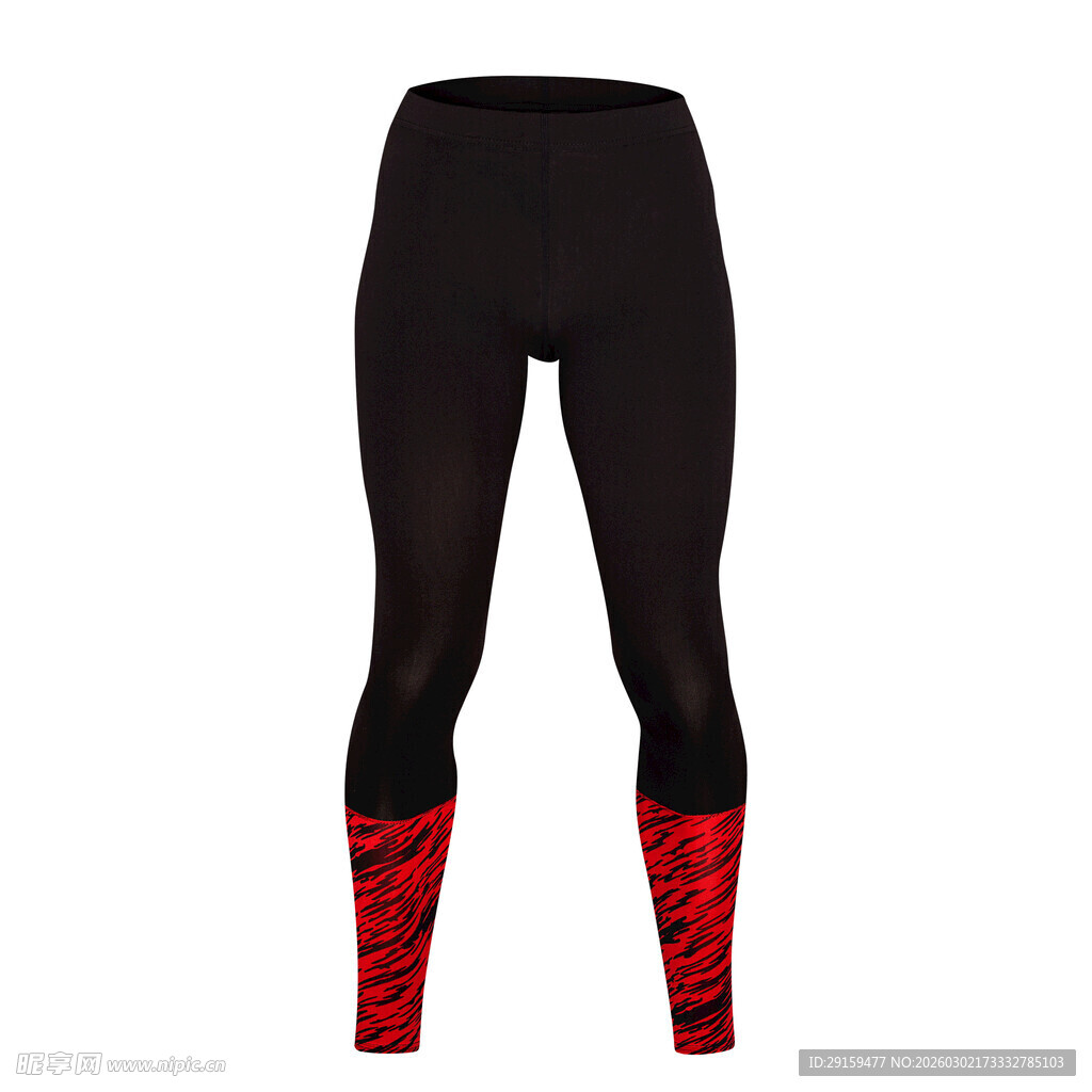 黑色红纹时尚女士紧身裤