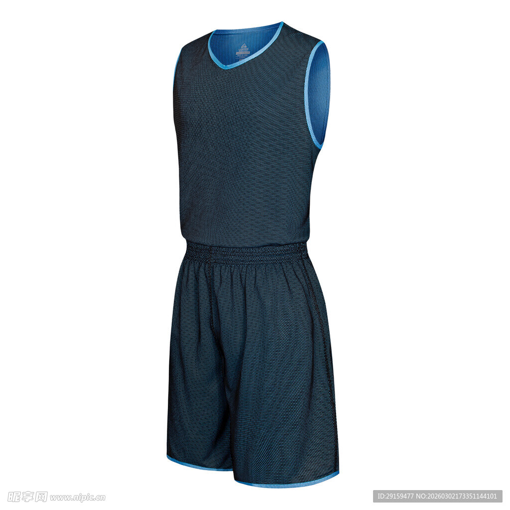 深蓝色篮球运动套装