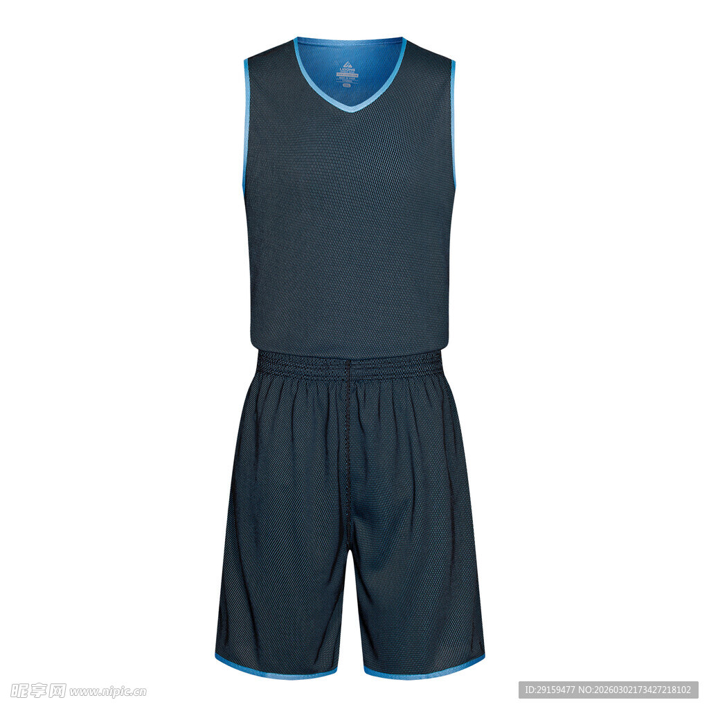 深蓝色篮球运动套装