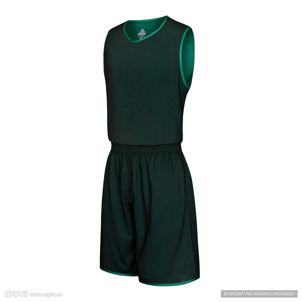 深绿无袖运动套装