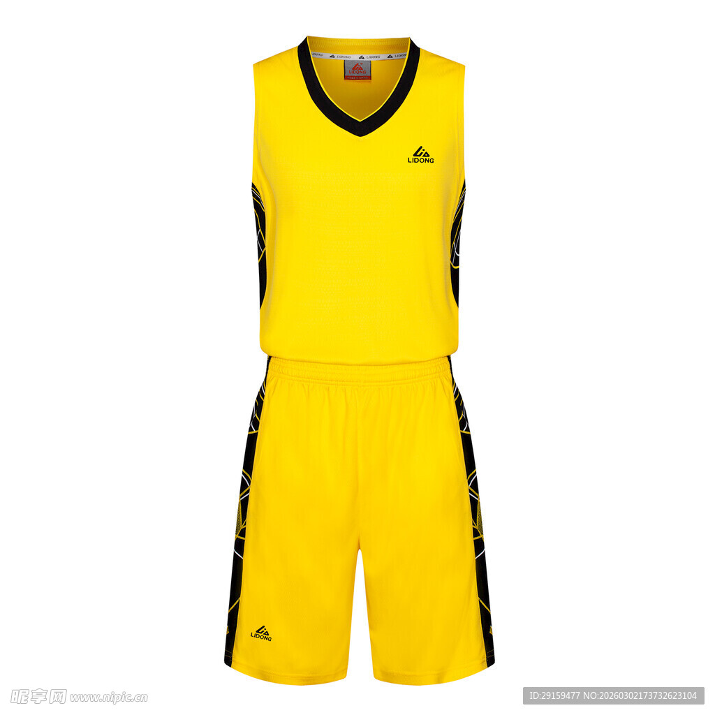 黄色篮球运动套装