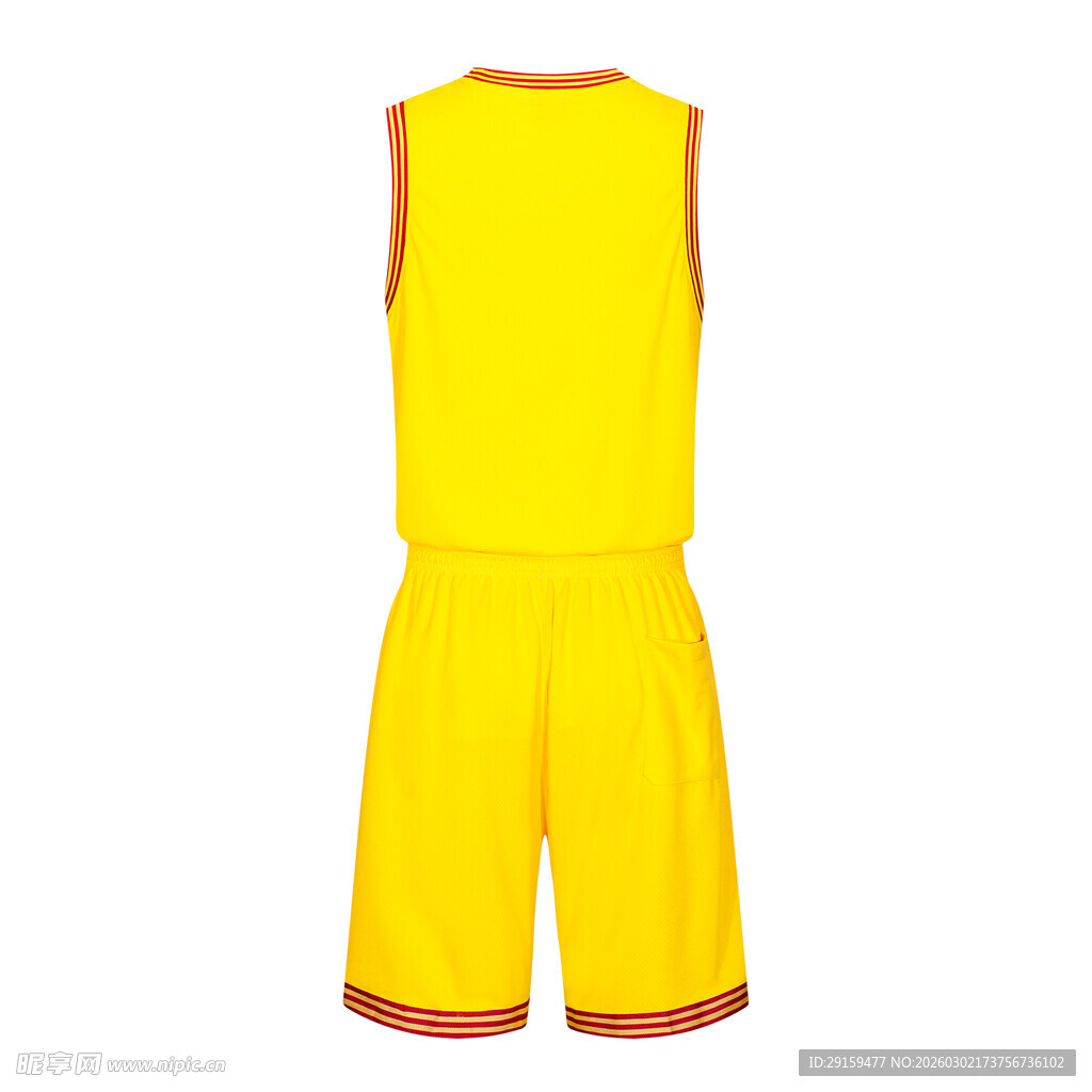 黄色篮球运动套装