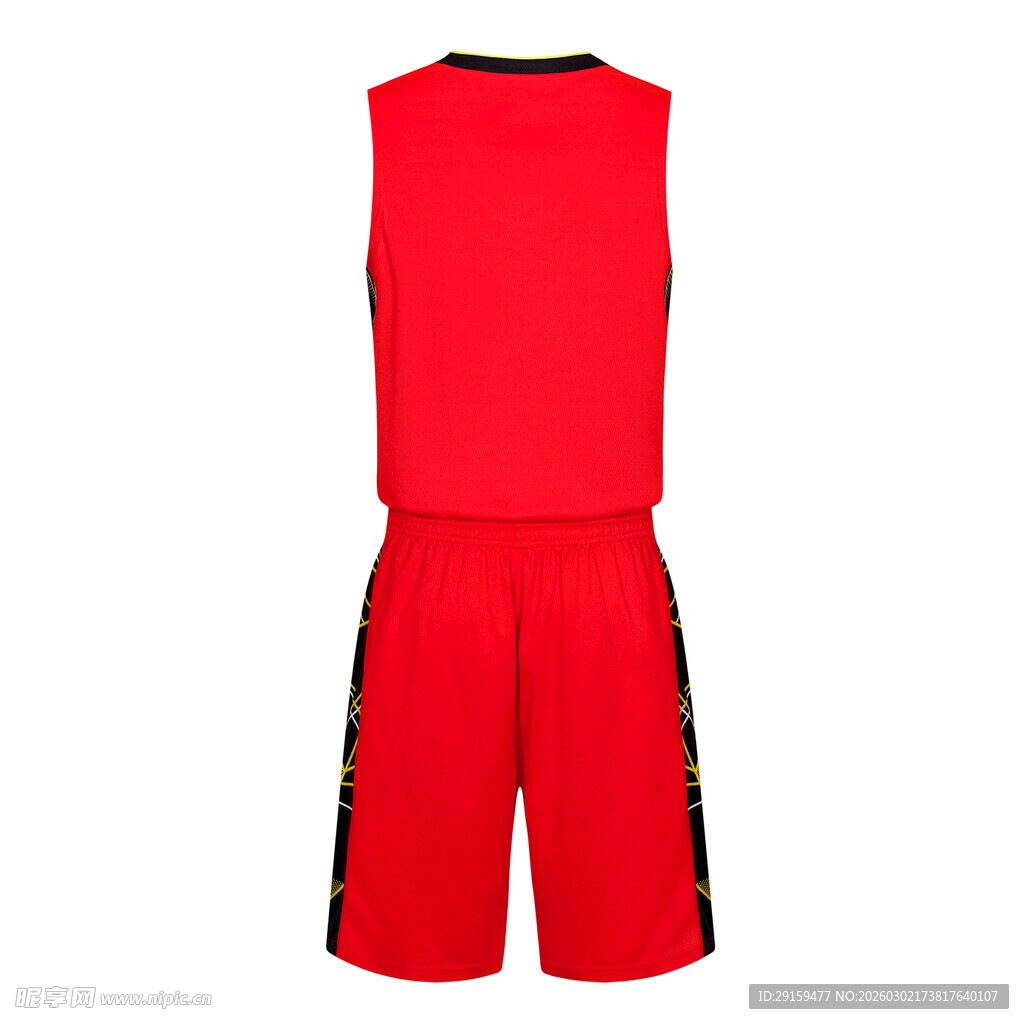 红色无袖篮球运动套装