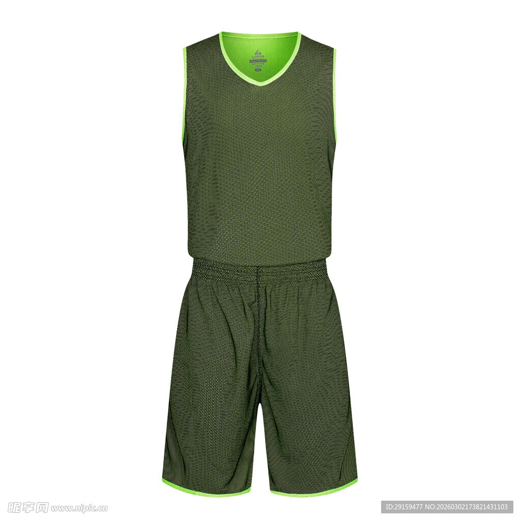 绿色无袖运动套装