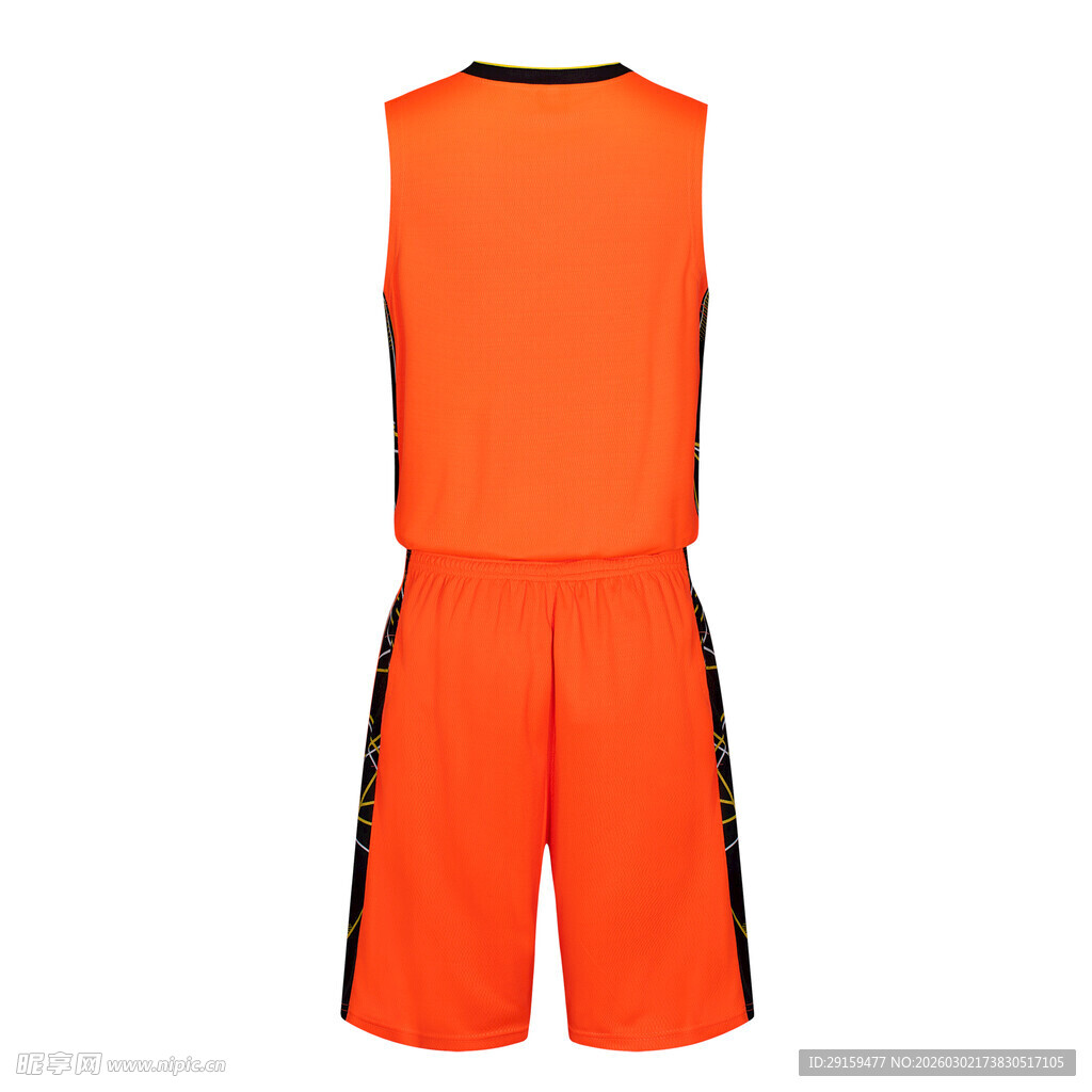 橙色无袖运动套装