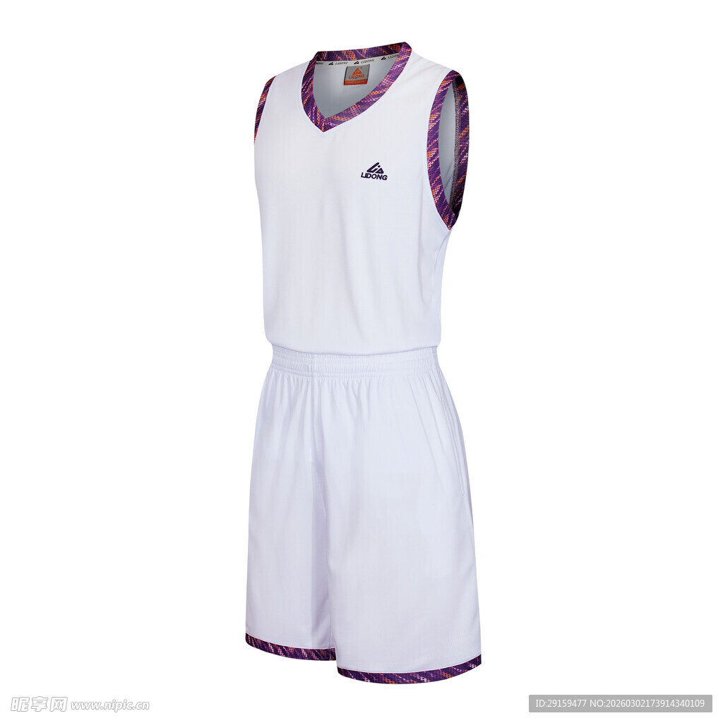 白色篮球运动套装