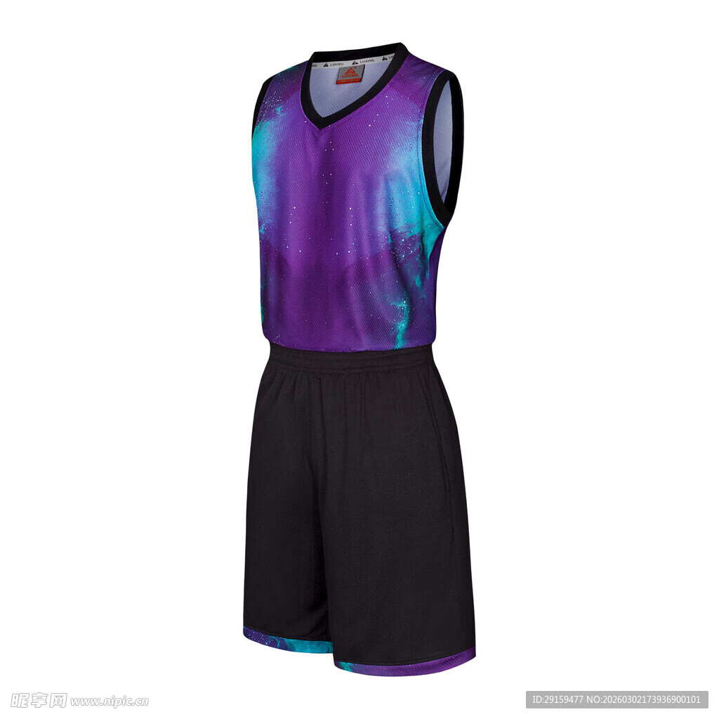 紫色篮球运动套装