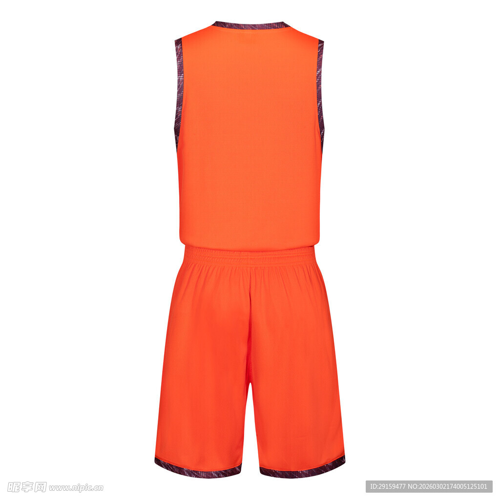 橙色篮球运动套装