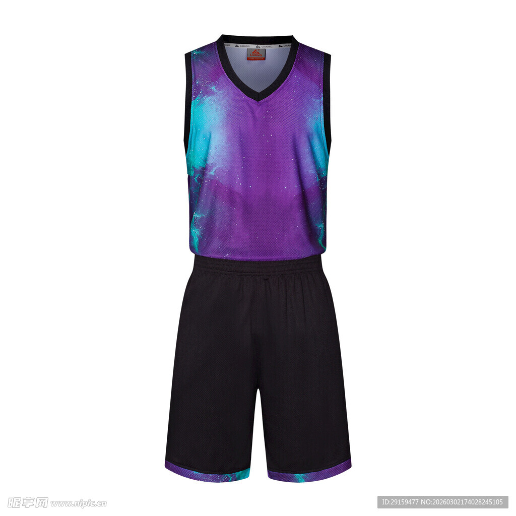 紫色篮球运动套装
