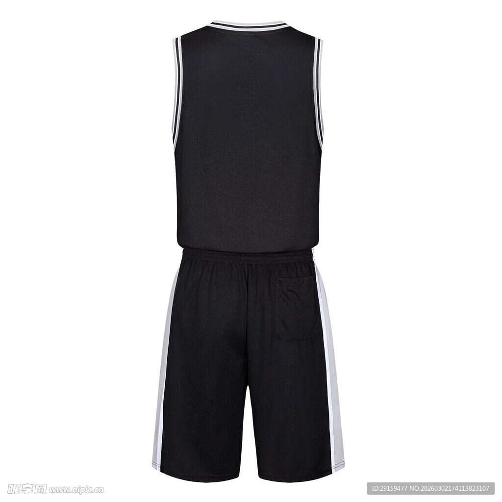 黑色篮球运动套装展示