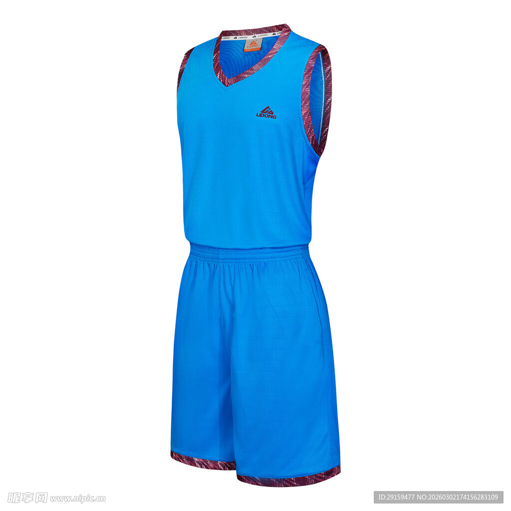 蓝色篮球运动套装