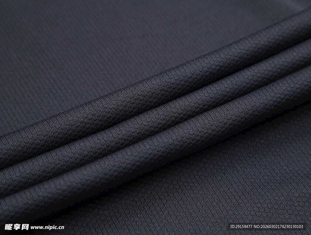 深蓝色布料纹理特写
