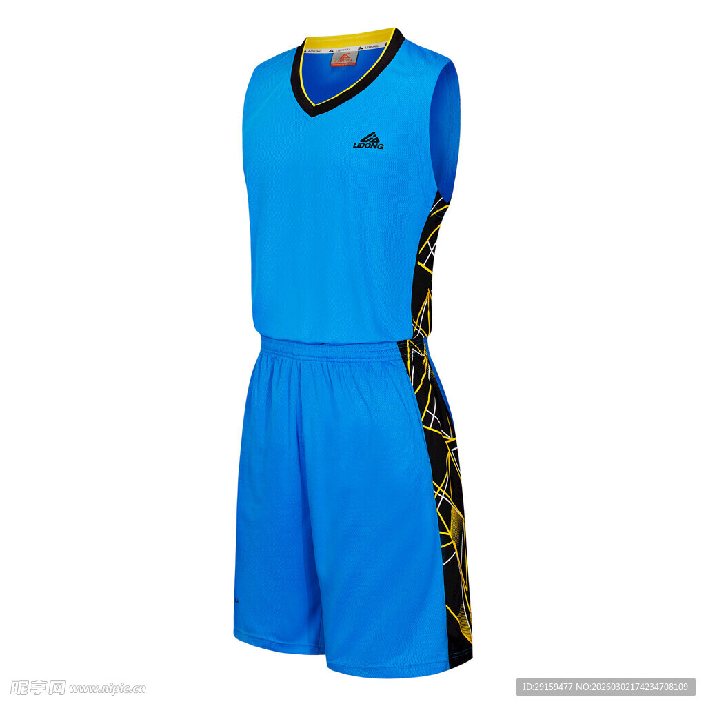 蓝色篮球运动套装