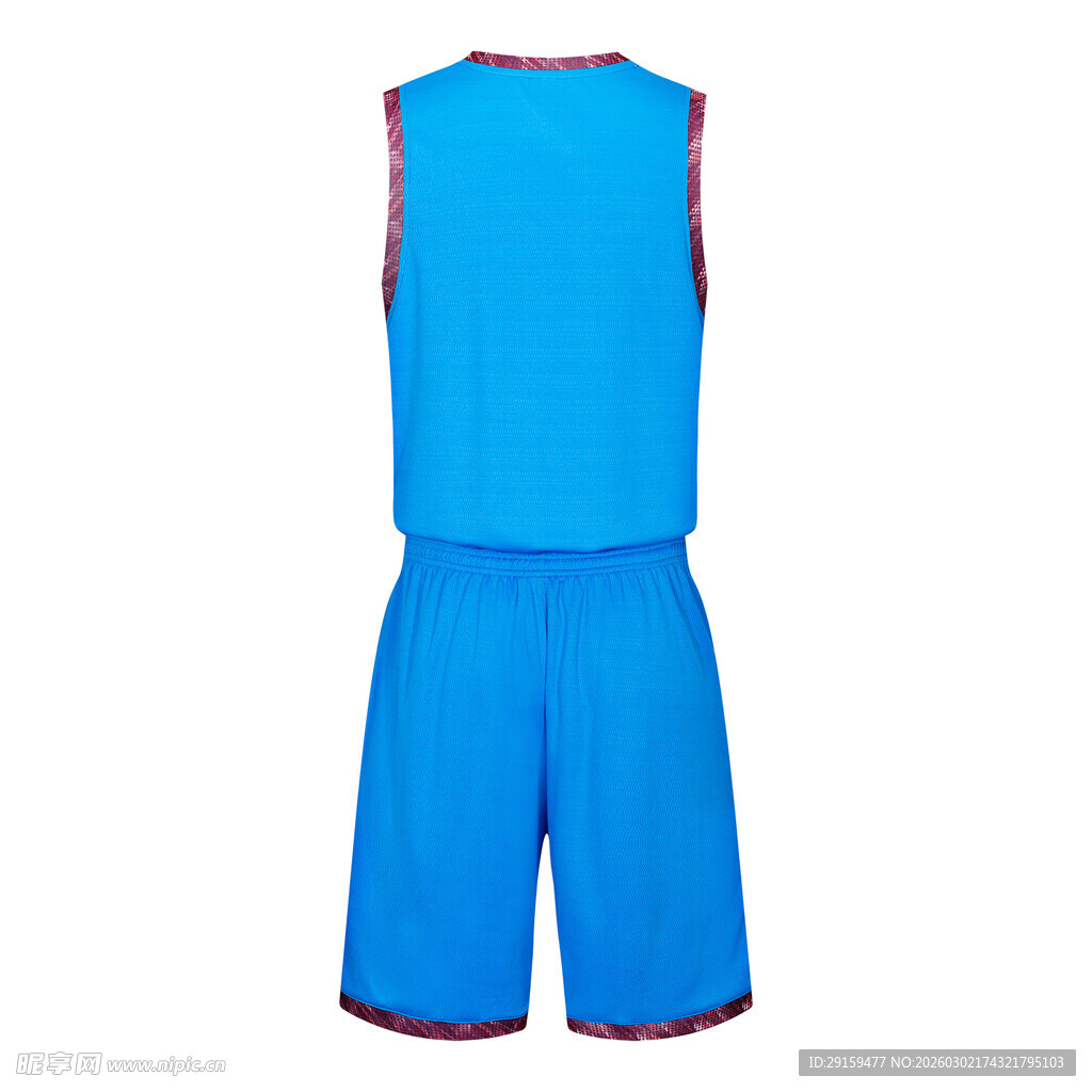 蓝色篮球运动套装展示