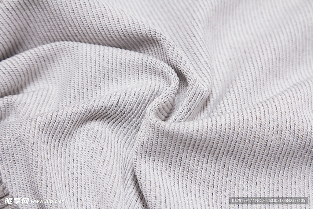 浅灰色褶皱针织布料纹理